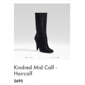 Kindred mid calf-haircalf boots for $295 (size 6)